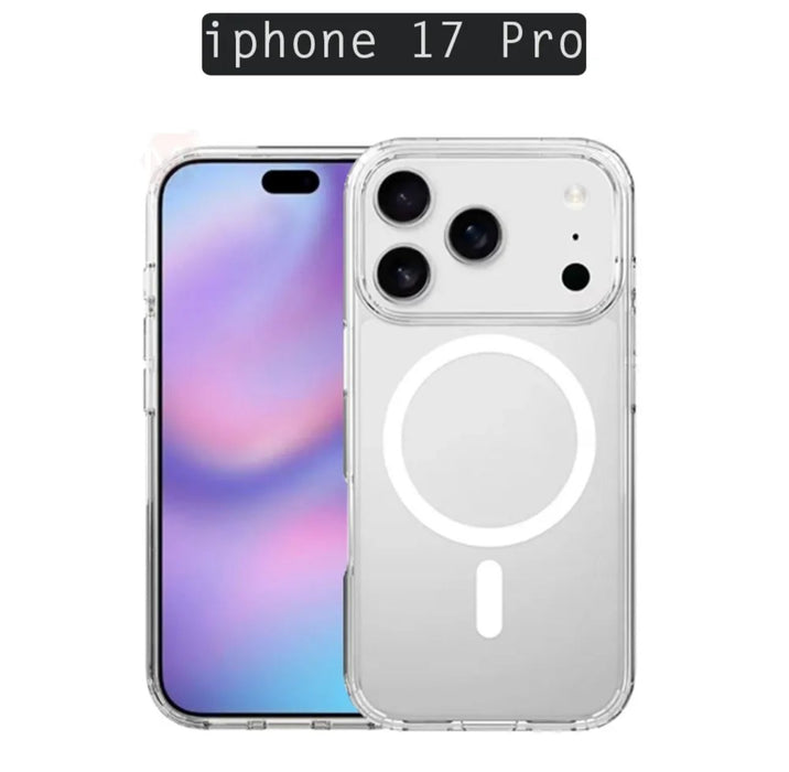 iPhone 17 Pro Max MagSafe Clear Crystal Case Transparent Shockproof Slim Cover