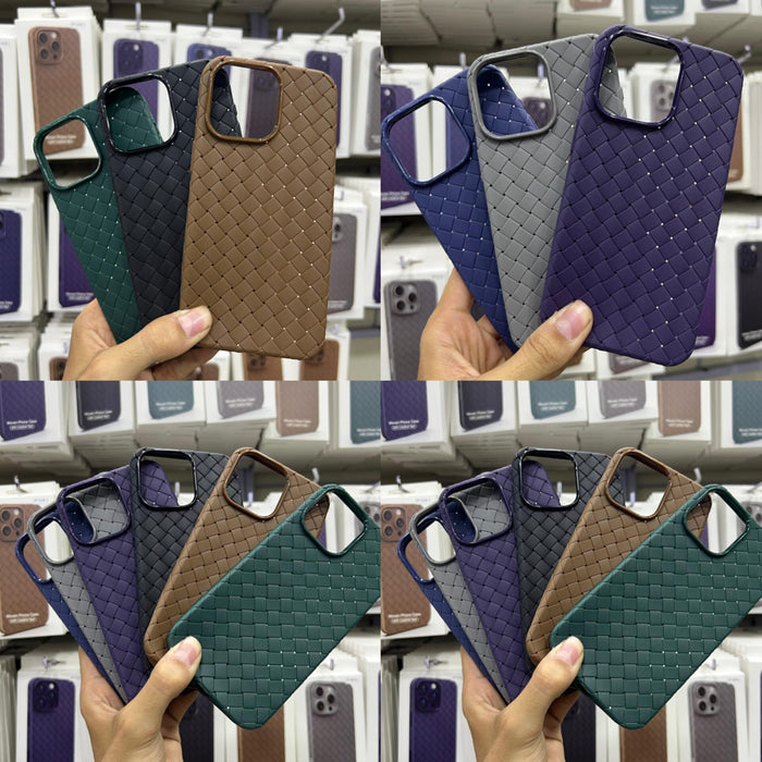 Woven cover for iphone leather feel