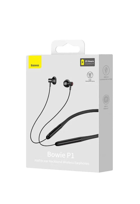 Baseus Bowie P1 Half In-ear Neckband Wireless Earphones Black
