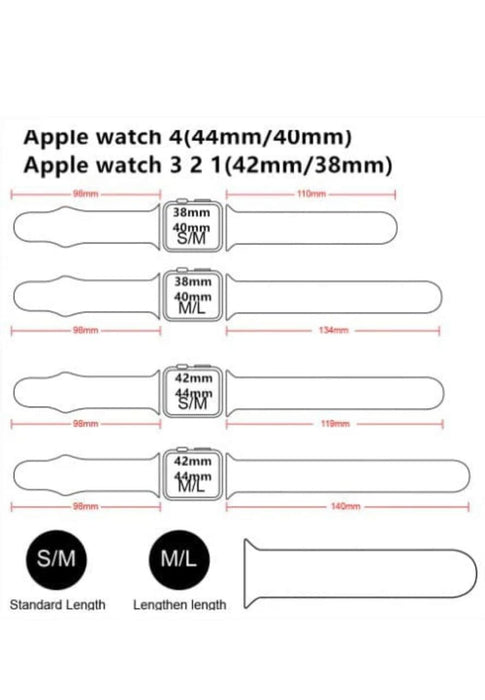 Apple Watch 7, 6, 5, 4, 3, 2, 1 Sport Bracelet Rubber Watch strap Band